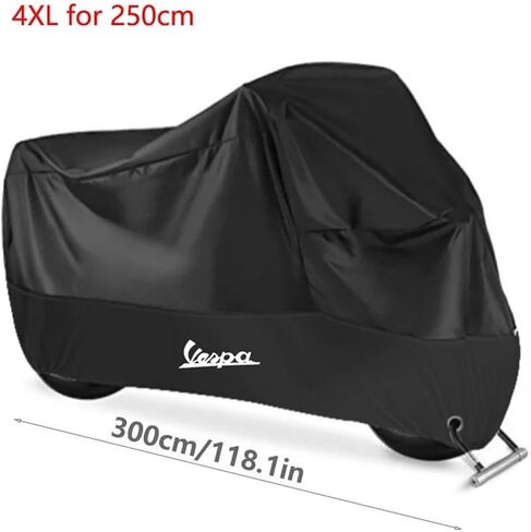 WooLig for Vespa LX LXV Sprint GTS GTV 50 150 250 300 300ie Motorcycle Cover Outdoor Uv Protector Dustproof Rain Covers (Color : 1, Size : X-Large 1.9m) in Saudi Arabia