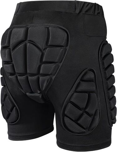 Ohmotor 3D Padded Shorts Skateboarding Snowboarding Skiing for Women Men, Snowboard Butt Pad Guard, Crash Pants Skating Protective Hip Pads, Impact Shorts in Kuwait