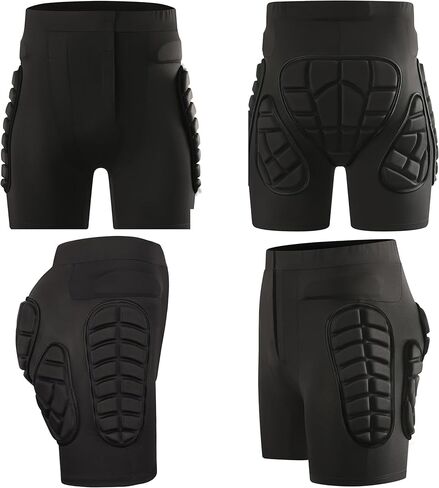 Ohmotor 3D Padded Shorts Skateboarding Snowboarding Skiing for Women Men, Snowboard Butt Pad Guard, Crash Pants Skating Protective Hip Pads, Impact Shorts in Kuwait