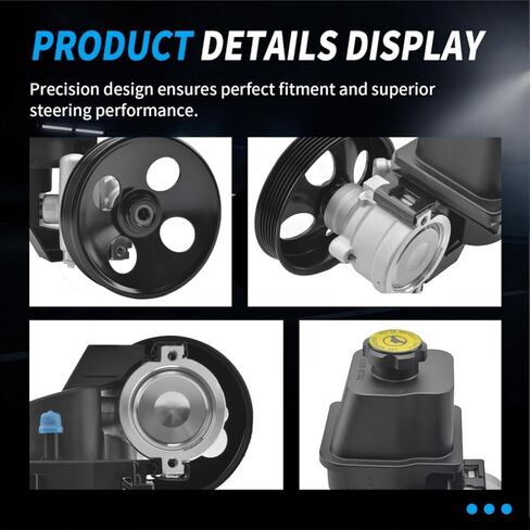 20-65990 Power Steering Pump Fit for Buick Rainier, Chevrolet Trailblazer, GMC Envoy, Isuzu Ascender, Oldsmobile Bravada, Saab 9-7x 2002-2009 with Reservoir & Pulley 2065990 26112229 in Saudi Arabia