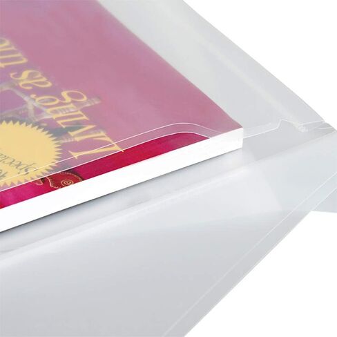 Poly Envelope, Clear Plastic Envelope Folder with Button Closure, 20PCS Document Envelopes,US Letter / A4 Size - Gtlzlz in Saudi Arabia