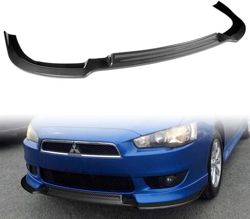 Q1-TECH, Front Bumper Lip Compatible with Compatible with 2008-2015 Mitsubishi Lancer (Do Not Fit Ralliart Or EVO Models), Front Bumper Lip Spoiler Air Chin Body Kit Splitter ABS (Painted Carbon) in Saudi Arabia