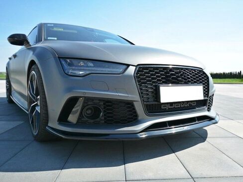 Front Bumper Lip Spoiler Compatible with Audi RS7 Facelift (2014-2017) Maxton Design in Saudi Arabia