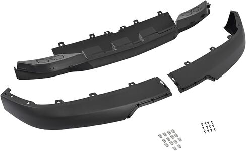 KUAFU Front Lower Valance Compatible with 2016-2018 Chevy Chevrolet Silverado 1500 & 2019 Silverado 1500 LD Replacenbt For 84029773 GM1015134C W/Tow Hooks Holes Bumper Air Dam Deflector Black in Saudi Arabia