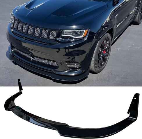 مقسم الشفاه الأمامي متوافق مع سيارة جيب جراند شيروكي SRT 2017-2021 / Trackhawk 2018-2021 مقسم الشفاه الأمامي (طباعة ألياف الكربون) in Kuwait