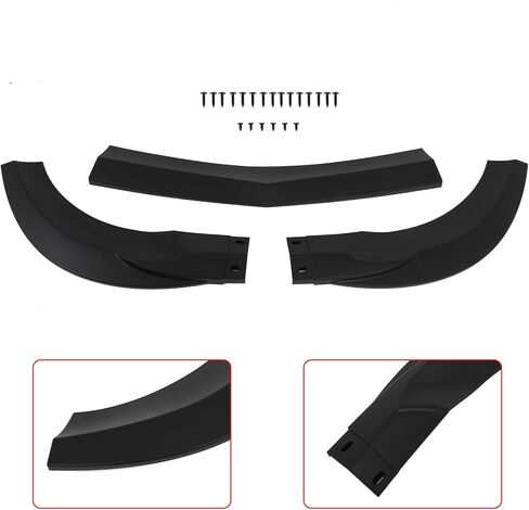 PP/Matte Black Front Bumper Lip Splitter Fit for 2011 for Mercedes-Benz C180/2010-2011 for Mercedes-Benz C200/2008-2009 for Mercedes-Benz C230/2010-2011 for Mercedes-Benz C250 Front Lip Spoiler in Saudi Arabia