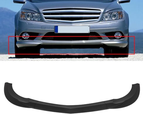 PP/Matte Black Front Bumper Lip Splitter Fit for 2011 for Mercedes-Benz C180/2010-2011 for Mercedes-Benz C200/2008-2009 for Mercedes-Benz C230/2010-2011 for Mercedes-Benz C250 Front Lip Spoiler in Saudi Arabia