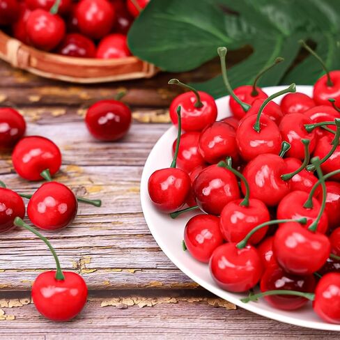 40 قطعة من زينة الطماطم الاصطناعية الصغيرة، فاكهة وهمية، حفلة عيد الميلاد، مادة DIY - 3.5 سم in Kuwait