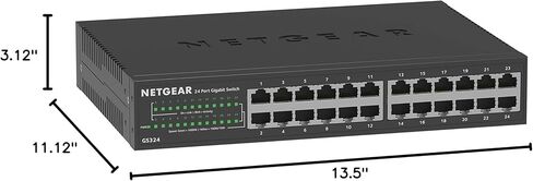 محول NETGEAR 48-Port Gigabit Ethernet غير مُدار (GS348) - سطح المكتب أو الحامل، تشغيل صامت in Kuwait