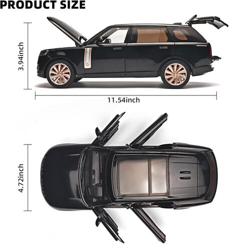 Car Toys for Boys 1/18 Diecast Cars Compatible with Land Rover Range Rover Model Car Kits Collection,Metal Off-Road SUV Toy Car with Light and Sound,Cars for Kids Ages 3-5（Black） in Kuwait