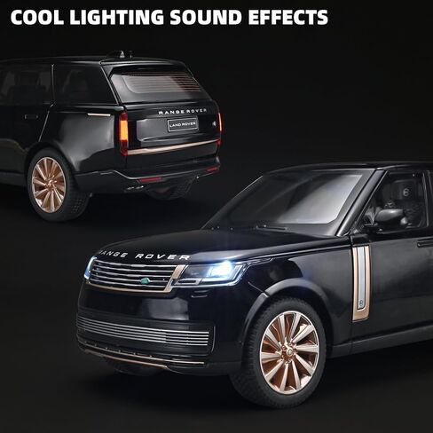 Car Toys for Boys 1/18 Diecast Cars Compatible with Land Rover Range Rover Model Car Kits Collection,Metal Off-Road SUV Toy Car with Light and Sound,Cars for Kids Ages 3-5（Black） in Kuwait