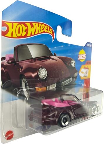 Hot Wheels Porsche 911 Turbo Cabriolet (964) Bordeaux HYW37 - Licensed Porsche Model - Then and Now 2025 - 1:64 in Saudi Arabia