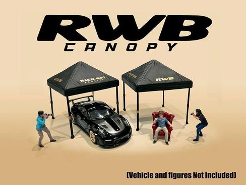 RWB (RAUH-Welt BEGRIFF) Canopy 2 Piece Set Black Limited Edition for 1/64 Scale Models by American Diorama AD-2418MJ in Saudi Arabia
