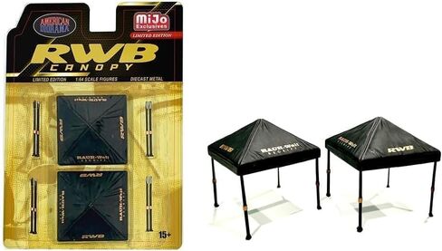 RWB (RAUH-Welt BEGRIFF) Canopy 2 Piece Set Black Limited Edition for 1/64 Scale Models by American Diorama AD-2418MJ in Saudi Arabia