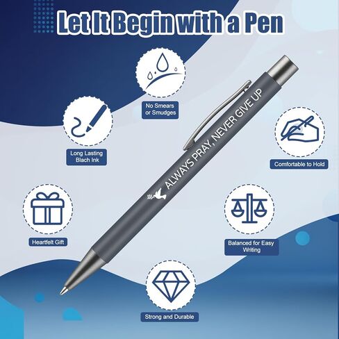 Ctosree 4 Pcs Christmas Fancy Pen Gift Set for Men Black Ink Ballpoint Pens & Gift Box with Cards for Men Job Gratitude Motivation Birthday Office Writing Gifts Occupations Enthusiasts(Bible) in Saudi Arabia