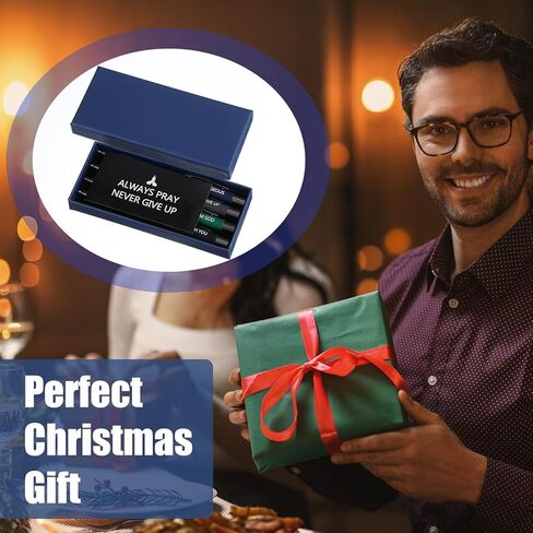 Ctosree 4 Pcs Christmas Fancy Pen Gift Set for Men Black Ink Ballpoint Pens & Gift Box with Cards for Men Job Gratitude Motivation Birthday Office Writing Gifts Occupations Enthusiasts(Bible) in Saudi Arabia