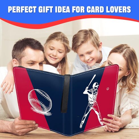 Hockey Card Binder 900 Pockets, 50 Sleeves Trading Card Holder Album, 3-Ring Zippered Sports Card Organizer Display Storage Protectors, Gift for Hockey Card Collectors in Saudi Arabia