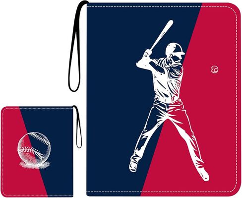 Hockey Card Binder 900 Pockets, 50 Sleeves Trading Card Holder Album, 3-Ring Zippered Sports Card Organizer Display Storage Protectors, Gift for Hockey Card Collectors in Saudi Arabia