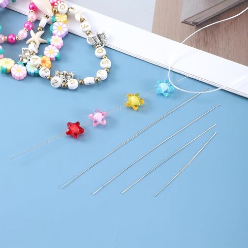 5 قطع إبر الديكور 5 أحجام البذور الخرز إبرة العين الكبيرة الديكور الإبر مع إبرة زجاجة الخرز التطريز للأساور الحرفية وصناعة المجوهرات in Kuwait