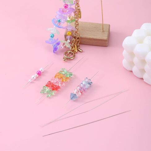 5 قطع إبر الديكور 5 أحجام البذور الخرز إبرة العين الكبيرة الديكور الإبر مع إبرة زجاجة الخرز التطريز للأساور الحرفية وصناعة المجوهرات in Kuwait