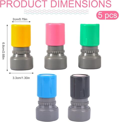 3pcs Pleasure Serving You Stamps, Server Stamps for Checks Stationery Stamp Self Ink Stamp for Service Work (Pink, Green, Yellow) in Saudi Arabia