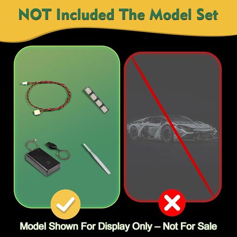 Light kit Compatible with Lego 42214 Lamborghini Revuelto Super Sports Car - No Model Only Light, LED Lighting Accessories Compatible with Lego 42214 (Standard Version) in Saudi Arabia