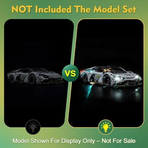 Light kit Compatible with Lego 42214 Lamborghini Revuelto Super Sports Car - No Model Only Light, LED Lighting Accessories Compatible with Lego 42214 (Standard Version) in Saudi Arabia