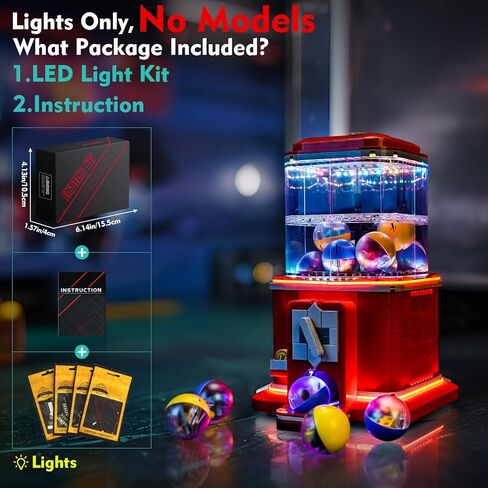 Light kit Compatible with Lego 21358 Minifigure Vending Machine - No Model Only Light, LED Lighting Accessories Compatible with Lego 21358 Miniature Twister (Standard Version) in Saudi Arabia