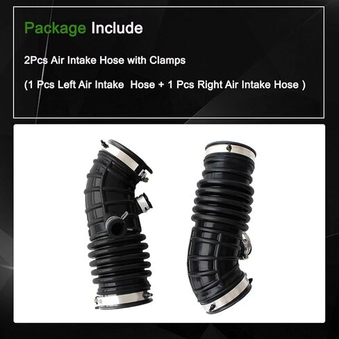 AUCERAMIC Engine Air Intake Hose, Left and Right Side Fit for Infiniti EX35 2008-2012, G35 2007-2008 3.5L V6 Replace# 16576-JK20A 16576-JK21A 16576-JK21B 16576-JK20B 16576JK20A (2PCS) in Saudi Arabia
