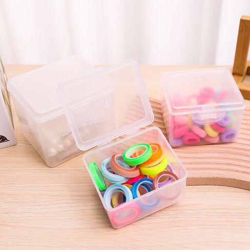 Multi-purpose Clear Storage Case Rectangular Plastic Organizer For Jewelry Headwear Household Organizers Box,Small in Saudi Arabia