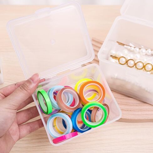Multi-purpose Clear Storage Case Rectangular Plastic Organizer For Jewelry Headwear Household Organizers Box,Small in Saudi Arabia