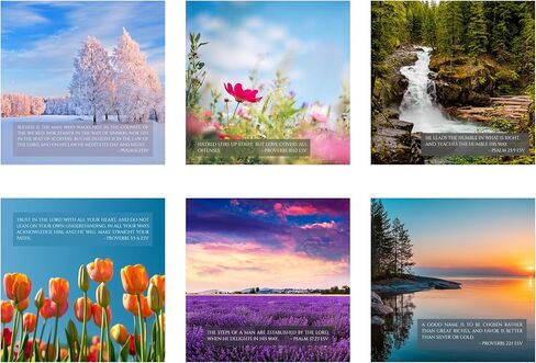 Christian Calendar 2026 – Monthly Bible Verse Wall Calendar | Wisdom For The Year From Proverbs & Psalms | All Bible Quotes from the ESV | 12" x 24" Premium Scripture Calendar in Saudi Arabia