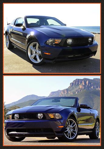 مجموعة المصابيح الأمامية لـ 2010 2011 2012 2013 2014 Ford Mustang (غير مناسبة لنماذج V6 Trim) عدسة شفافة غطاء أسود كهرمان عاكس للمصابيح الأمامية استبدال اليسار واليمين in Saudi Arabia