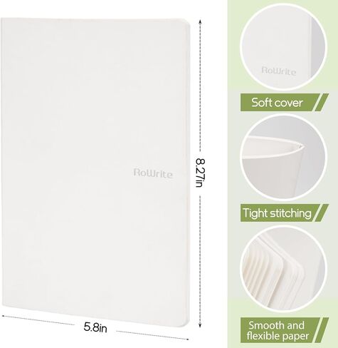 16 Pack Notebooks Journal Bulk, Soft Cover Notebooks for Women Girls Students; Journals in Bulk with 76 pages; Dot Grid Notebook; 8.2"x5.5" A5 Notebooks for Work, Travel, Business, School, (white) in Saudi Arabia