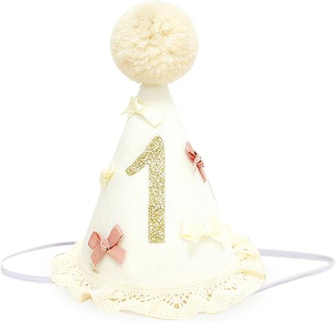 Bow 1st Birthday Hat for Girls - First Birthday Hat Crown for Party Decorations in Saudi Arabia