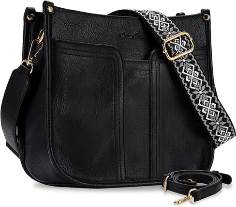 Chase Chic Crossbody Bags for Women, Vegan Leather Hobo Handbags Trendy Ladies Shoulder Bag Purse with 2 Adjustable Straps in Kuwait