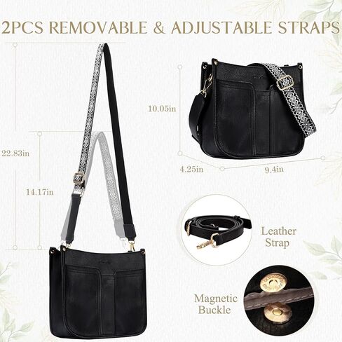 Chase Chic Crossbody Bags for Women, Vegan Leather Hobo Handbags Trendy Ladies Shoulder Bag Purse with 2 Adjustable Straps in Kuwait