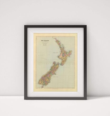 1901 Map of New Zealand|New Zealand|Title: New Zealand. London Atlas Series. Stanford's Geographical in Saudi Arabia