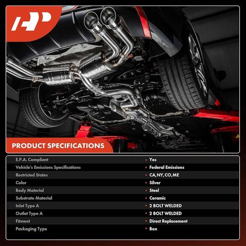 محول حفاز A-Premium متوافق بشكل مباشر مع Nissan Cube 2009-2014 1.8L، متوافق مع EPA in Saudi Arabia