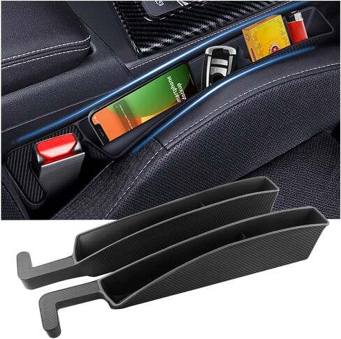 Car Seat Gap Filler 2 Pack - One Second Embedded Car Seat Crack Gap Filler for Holding Water Cup/Phone/Key - Your Car Must Haves Car Accessories Car Inserts Between Seats in Kuwait