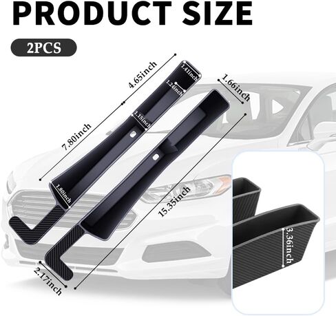 Car Seat Gap Filler 2 Pack - One Second Embedded Car Seat Crack Gap Filler for Holding Water Cup/Phone/Key - Your Car Must Haves Car Accessories Car Inserts Between Seats in Kuwait