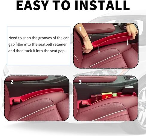 Car Seat Gap Filler 2 Pack - One Second Embedded Car Seat Crack Gap Filler for Holding Water Cup/Phone/Key - Your Car Must Haves Car Accessories Car Inserts Between Seats in Kuwait