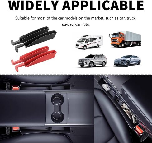 Car Seat Gap Filler 2 Pack - One Second Embedded Car Seat Crack Gap Filler for Holding Water Cup/Phone/Key - Your Car Must Haves Car Accessories Car Inserts Between Seats in Kuwait