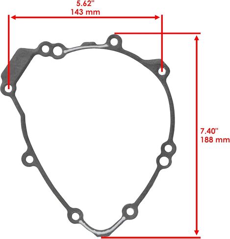 Caltric Stator Regulator Rectifier Gasket Compatible with Yamaha YZFR1 YZF-R1 2009 2010 2011 2012 2013 2014 in Saudi Arabia