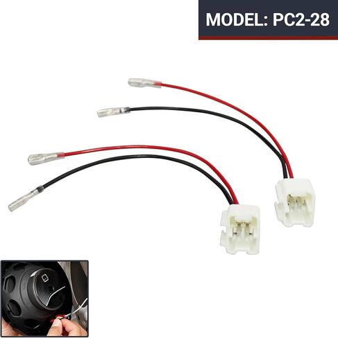 4 PCS Door Speaker Wiring Harness PC2-28 Audio Speaker Wire Cable Compatible with Nissan Speakers Adapter Connector Plug Easy to Install for Car Speaker Replacement in Kuwait