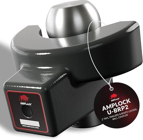 AMPLOCK U-BRP2516 RV/Trailer Coupler Lock - Secure Your 2 5/16'' Ball Coupler with Straight Lip - North American Craftsmanship for Ultimate Trailer Protection with a Push and Lock System in Kuwait
