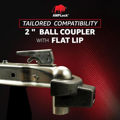AMPLOCK U-BRP2516 RV/Trailer Coupler Lock - Secure Your 2 5/16'' Ball Coupler with Straight Lip - North American Craftsmanship for Ultimate Trailer Protection with a Push and Lock System in Kuwait