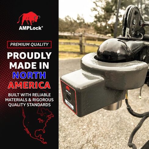 AMPLOCK U-BRP2516 RV/Trailer Coupler Lock - Secure Your 2 5/16'' Ball Coupler with Straight Lip - North American Craftsmanship for Ultimate Trailer Protection with a Push and Lock System in Kuwait