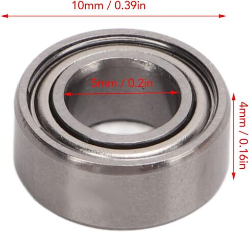 RC Ball Bearing Set 10Pcs Premium Steel 10x5x4mm Ball Bearings for 1/10 RC Cars ZD Racing 10421 S Enhanced Stability Smooth Performance Durable Material Easy Installation in Saudi Arabia