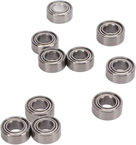 RC Ball Bearing Set 10Pcs Premium Steel 10x5x4mm Ball Bearings for 1/10 RC Cars ZD Racing 10421 S Enhanced Stability Smooth Performance Durable Material Easy Installation in Saudi Arabia